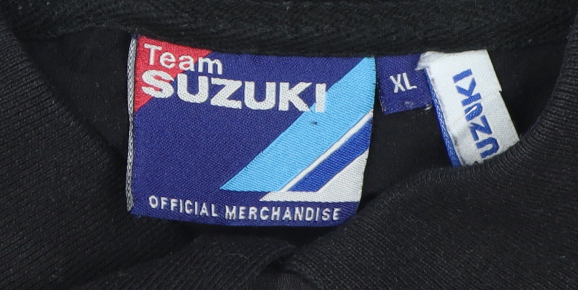 Suzuki Men's XL Polo Shirt Black Blue Red Motorcycle