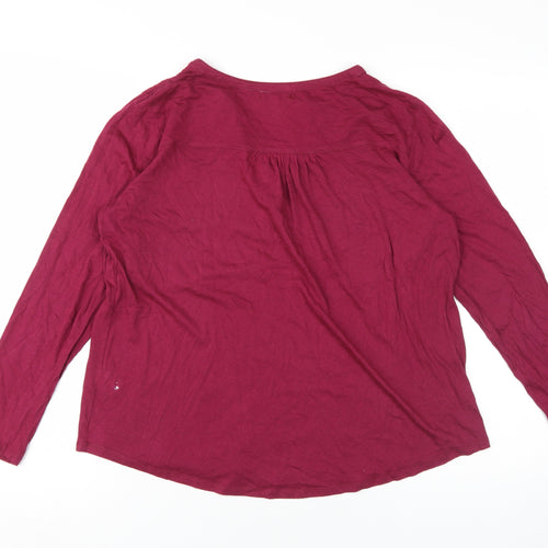 La Redoute Women's Red Henley Long Sleeve Top