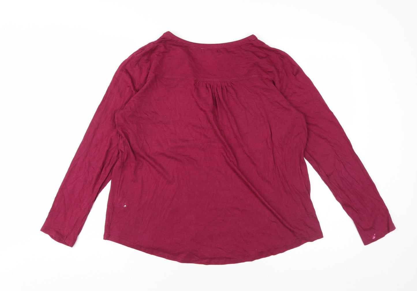 La Redoute Women's Red Henley Long Sleeve Top