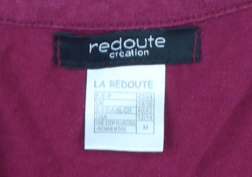 La Redoute Women's Red Henley Long Sleeve Top