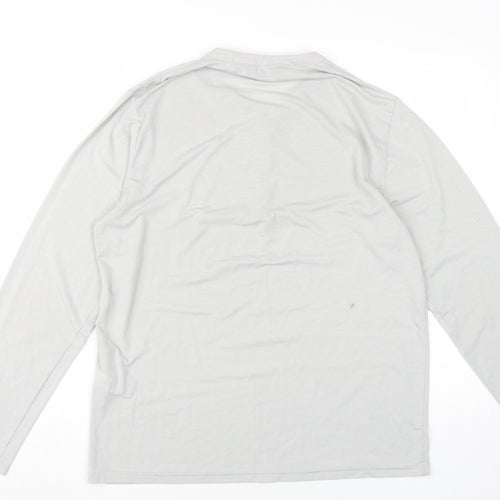 Rohan Men's Grey Long Sleeve Henley T-Shirt M