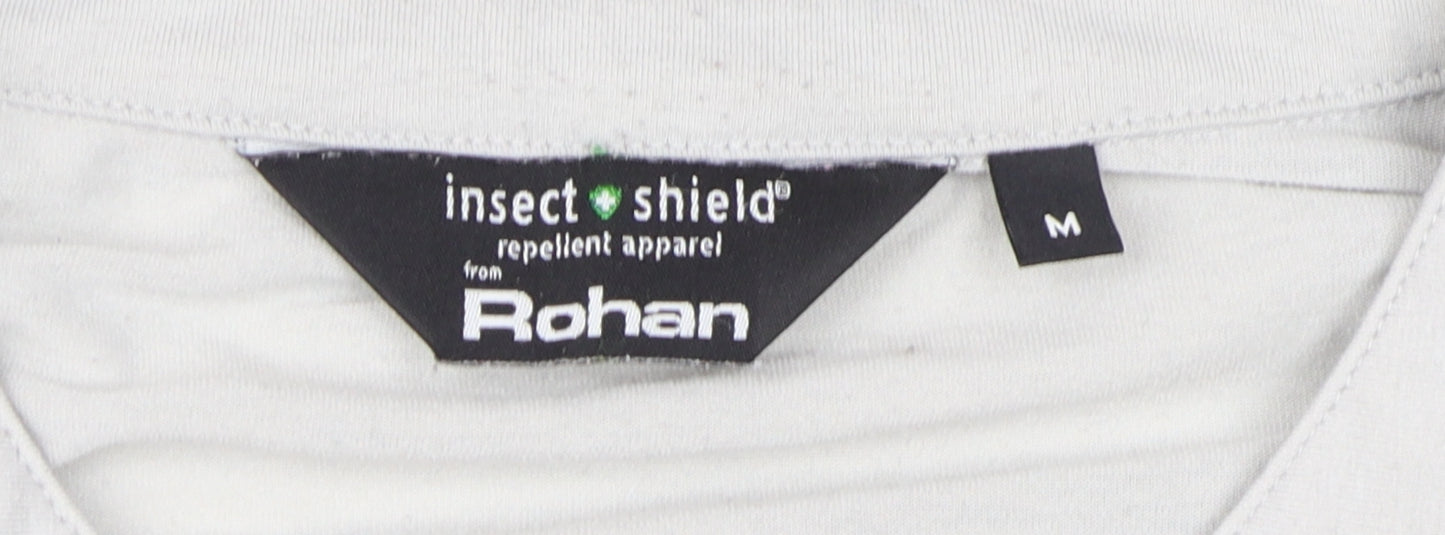 Rohan Men's Grey Long Sleeve Henley T-Shirt M