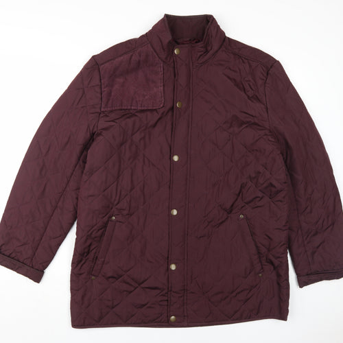 Greenwoods Men's XL Quilted Jacket in Berry Red