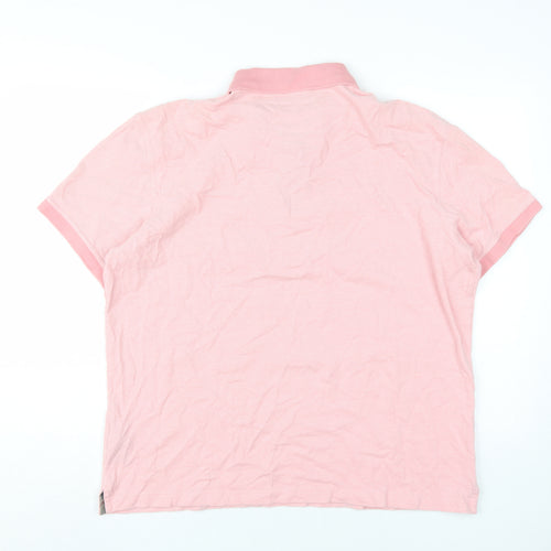 Barbour Men's Pink 2XL Polo Shirt - Casual Solid Cotton