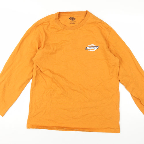 Dickies Men's Orange Long Sleeve T-Shirt S