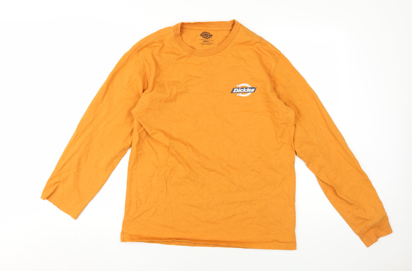Dickies Men's Orange Long Sleeve T-Shirt S