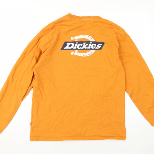 Dickies Men's Orange Long Sleeve T-Shirt S
