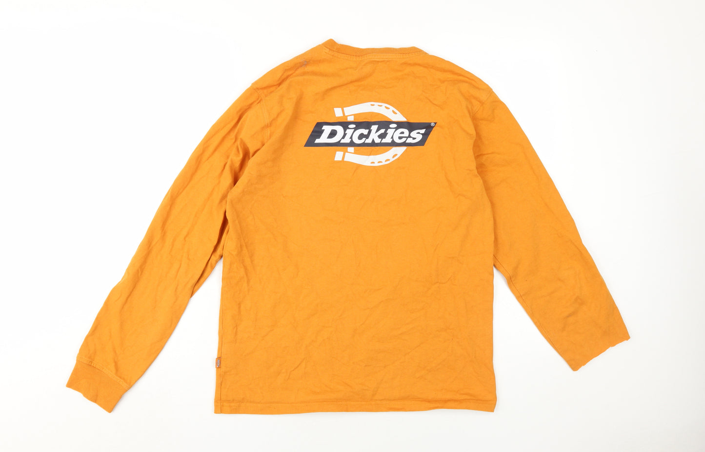 Dickies Men's Orange Long Sleeve T-Shirt S