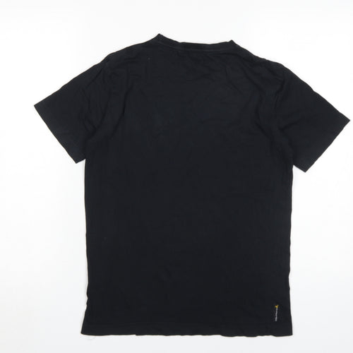 Voi Jeans Men's Black Crew Neck T-Shirt S Logo