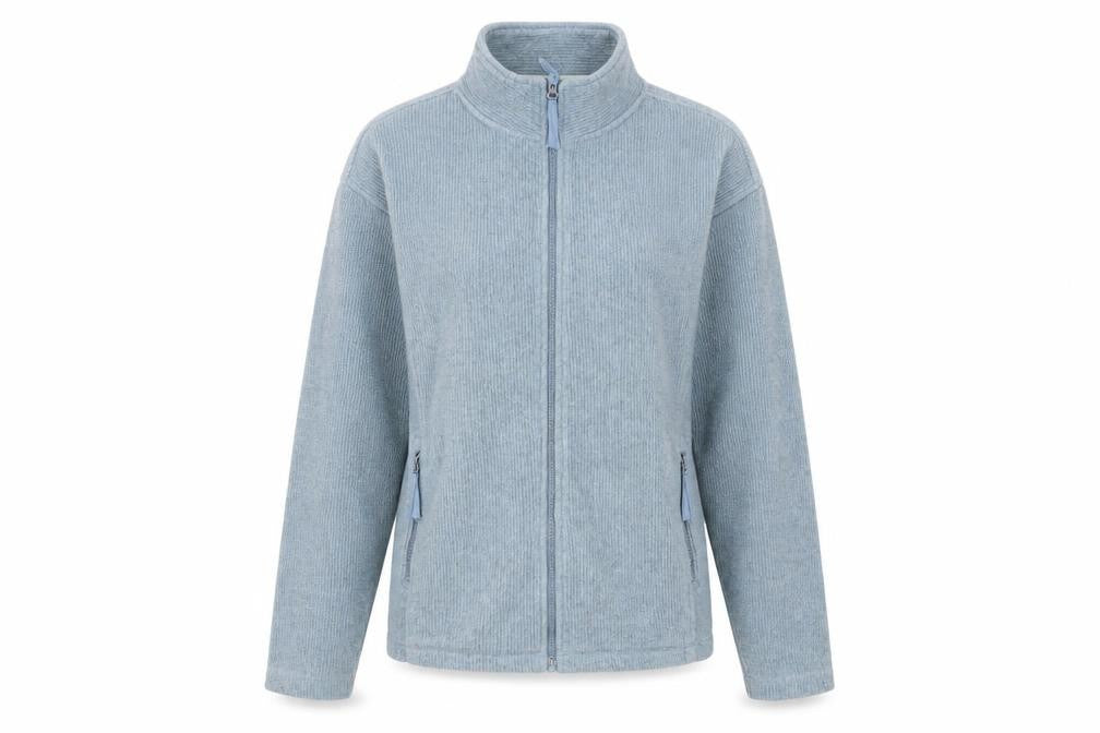 Front view of Compliments Women's Blue Knit Jacket, size S