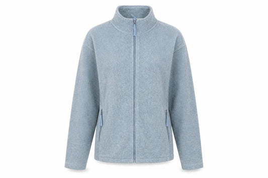 Front view of Compliments Women's Blue Knit Jacket, size S