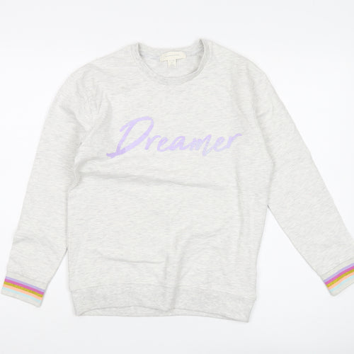 Marks and Spencer Girls Grey Dreamer Pullover Sweatshirt - Size 12