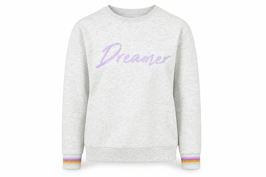 Front view of Marks & Spencer girls’ grey dreamer pullover sweatshirt -, size 12