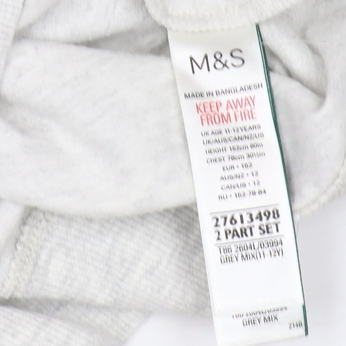 Marks and Spencer Girls Grey Dreamer Pullover Sweatshirt - Size 12