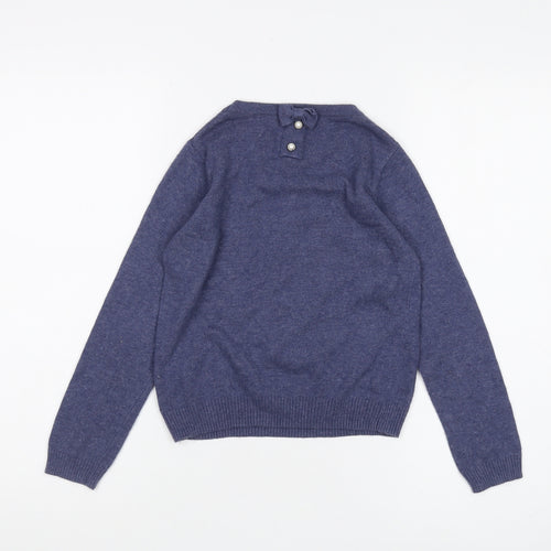 Yumi Girls Blue Owl Pullover Jumper 9-10 Years