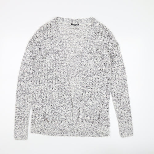 Warehouse Women's Grey Cardigan Size 12 Relaxed Fit