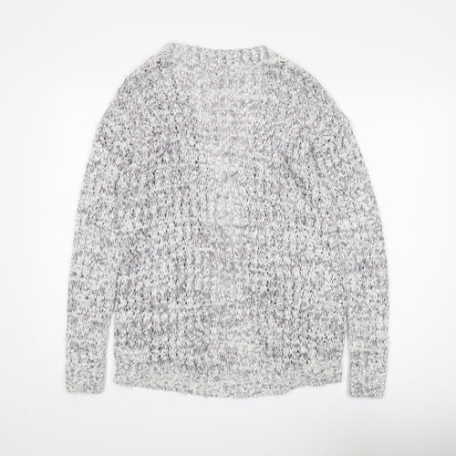 Warehouse Women's Grey Cardigan Size 12 Relaxed Fit