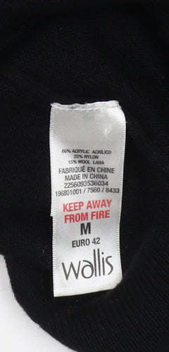 Wallis Women's Black Pullover Jewel Jumper Size 14