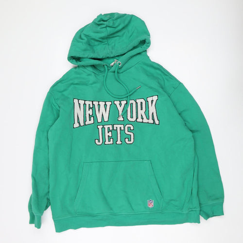 H&M Men’s Green New York Jets Hoodie, Size M, Pullover