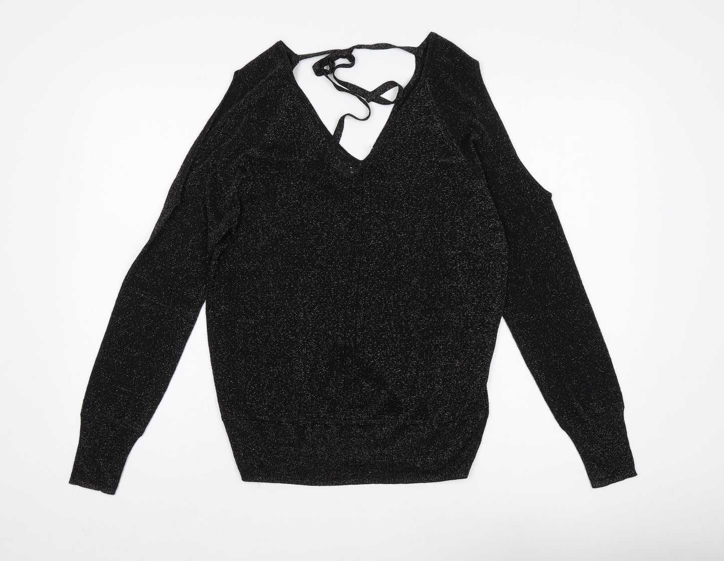 Next Women's Black Cold Shoulder Jumper - Size S