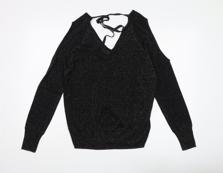 Next Women's Black Cold Shoulder Jumper - Size S