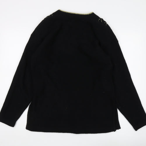 TIGI Exclusive Women's Black V-Neck Pullover Jumper