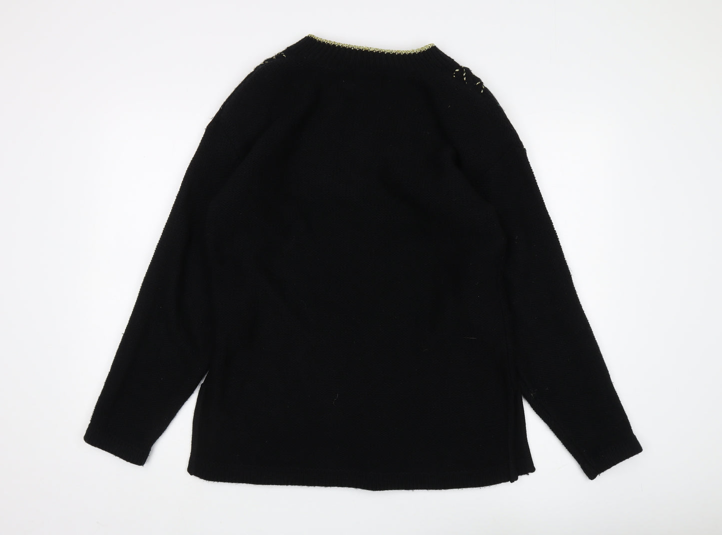 TIGI Exclusive Women's Black V-Neck Pullover Jumper