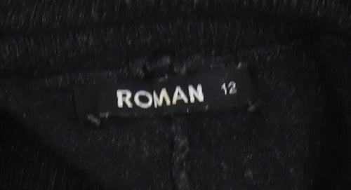 Roman Women's Black Shift Dress Size 12 - Winter Casual