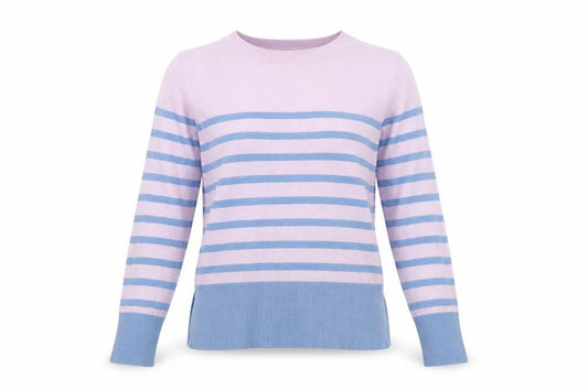 Front view of Oasis Women's Multicoloured Striped Pullover XS
