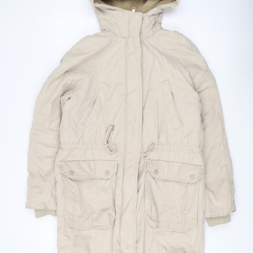 H&M Women's Beige Parka Coat XS