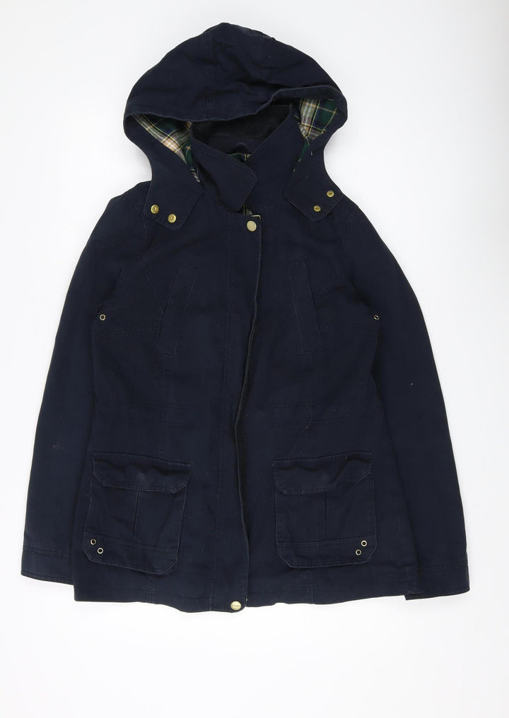 New Look Women's Blue Parka Jacket Size 12