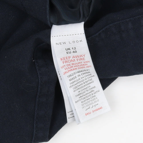 New Look Women's Blue Parka Jacket Size 12