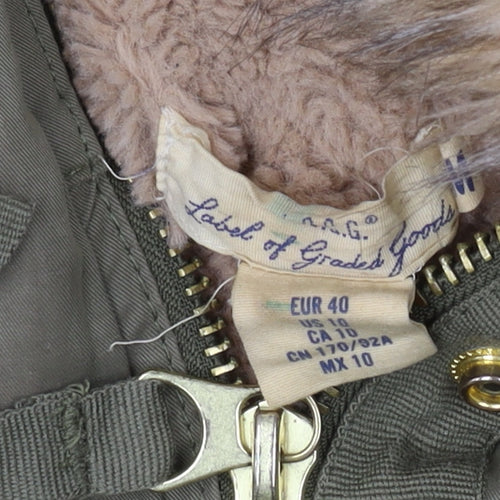Label of Graded Goods Women's Green Parka Coat Size 12