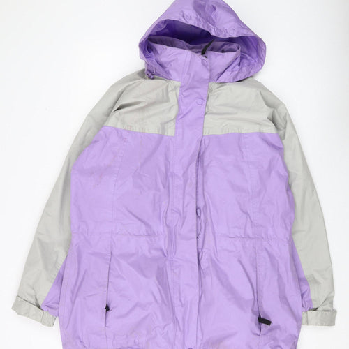 being Casual Women's Purple Parka Jacket, Size 16, Hooded