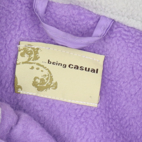 being Casual Women's Purple Parka Jacket, Size 16, Hooded