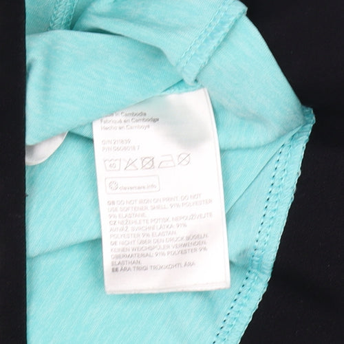 H&M Unisex Kids Blue Hooded Jacket 12 Years Activewear