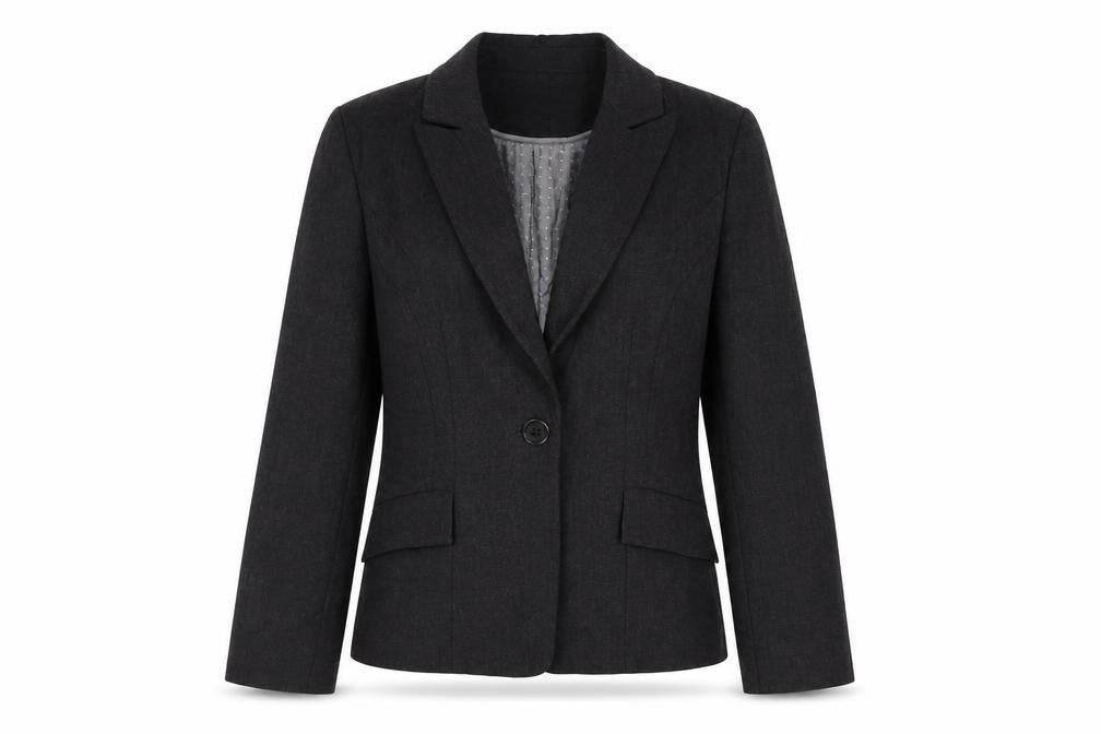 Front view of Marks & Spencer Women's Black Blazer, size 12, Lined