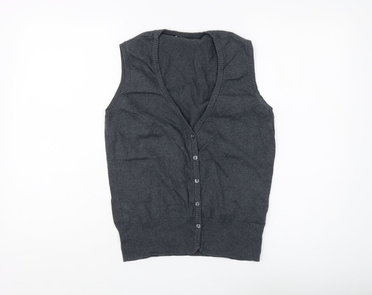 Bossini Women's Grey Vest, Medium, Casual Knit Jumper