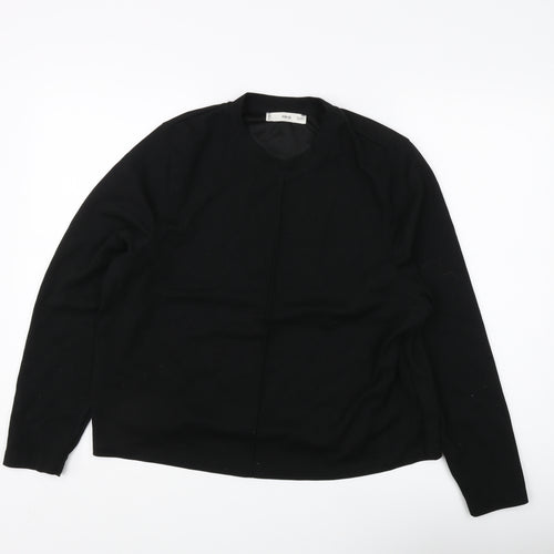 MNG Women's Black Basic Long Sleeve Top