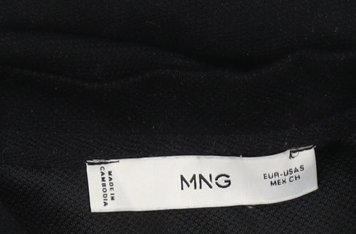 MNG Women's Black Basic Long Sleeve Top