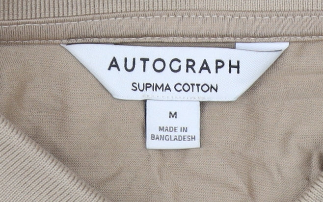 Marks and Spencer Men's Beige M Striped Polo Shirt