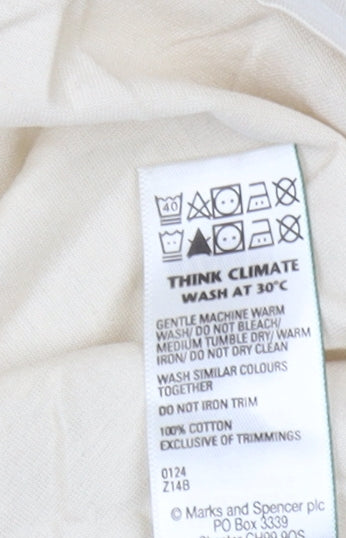 Marks and Spencer Men's Beige M Striped Polo Shirt