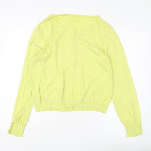Next Women's Yellow Cardigan, Size 16, Button Accents