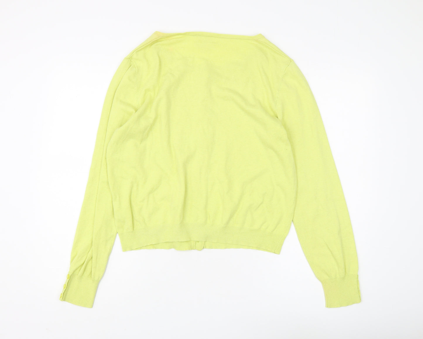Next Women's Yellow Cardigan, Size 16, Button Accents
