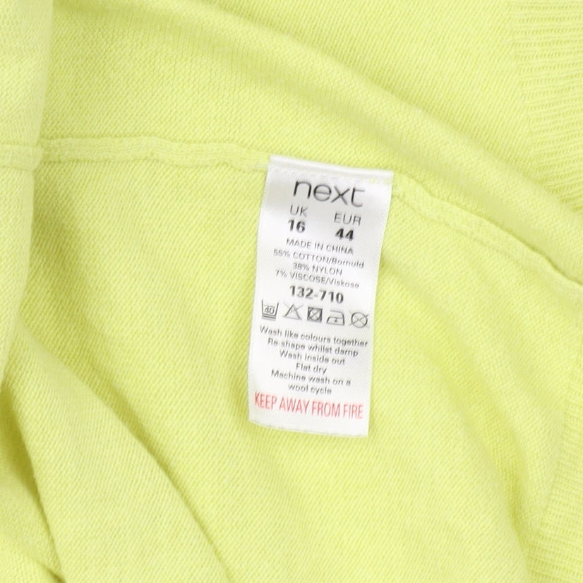 Next Women's Yellow Cardigan, Size 16, Button Accents