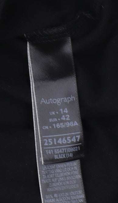 Marks and Spencer Black Women's T-Shirt, Size 14