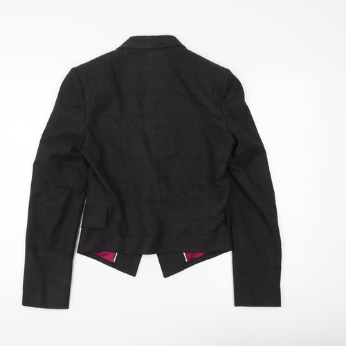 Next Women's Black Check Regular Blazer, Size 8