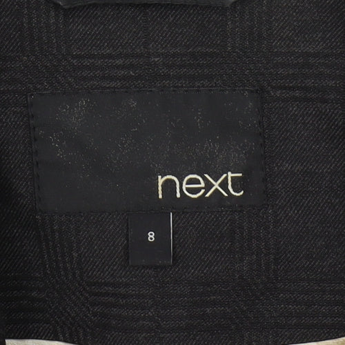 Next Women's Black Check Regular Blazer, Size 8