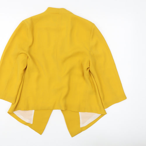 Next Women's Yellow Blazer Size 12, Shawl Lapel, Lined