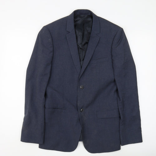 Topman Men's Blue Suit Jacket 40R Regular Fit